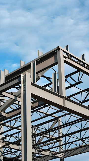 Construction workers on scaffolding
